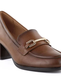 Dámské boty na podpatku hnědé Potocki SZ12784