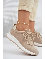 Kožené semišové dámské tenisky Bemela