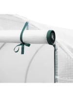 ZAHRADNÍ TUNEL 200x200x200 cm PE BÍLÁ OCELOVÁ KONSTRUKCE