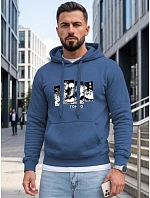 Pánská mikina s kapucí a potiskem TOKYO, modrá, FashionStreet NX5146BX Pánská mikina s kapucí a potiskem TOKYO, modrá, FashionStreet NX5146BX