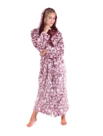 Dámský župan Flora s kapucí 3956 4803 mauve wine - Vestis