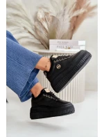 Tenisky Sportovní Dámské Boty Zateplené Na Masivní Podešvi Černé Ardiela Tenisky Sportovní Dámské Boty Zateplené Na Masivní Podešvi Černé Ardiela