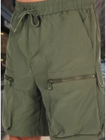 Pánské látkové bojové šortky zelené FashionStreet SX2508