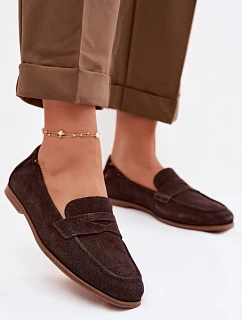 Mokasiny z Přírodního Semiše Vinceza 18122 Čokoládové