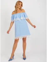 LK SK 506989 šaty.37 světle modrá LK SK 506989 šaty.37 světle modrá