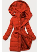 Dámská péřová zimní bunda v korálové barvě (CAN-865)