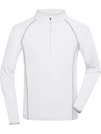 Daiber JN 498 Pánské funkční tričko s dlouhým rukávem 02.0498 white/silver