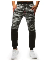 Pánské kamuflážní šedé tepláky FashionStreet UX3493
