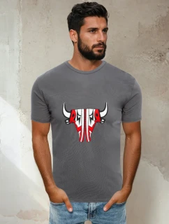 FashionStreet pánské grafitové tričko RX4931