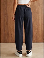 Dámské jogger kalhoty s gumou v pase, tmavě modré, FashionStreet UY3166