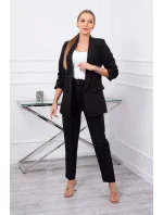 Elegantní souprava saka a kalhot černé barvy Elegantní souprava saka a kalhot černé barvy