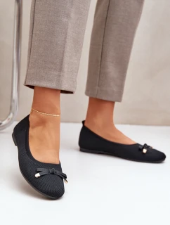 Síťované Baletky S Mašlí Černé Bianila