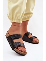 Dámské pantofle s přezkami Inblu NM000039 Černé