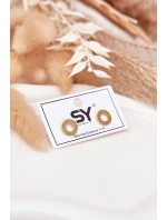 Zlaté Náušnice Kroužky Ze Nerezové Oceli