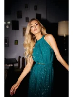 M721 Maxi šaty bez rukávů - smaragdové M721 Maxi šaty bez rukávů - smaragdové