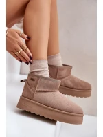 Nízké sněhule na platformě Big Star OO274A100 béžové