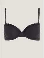 Dámská podprsenka TONAL LACE DEMI-CUP BRA UW0UW04546 BDS černá - Tommy Hilfiger