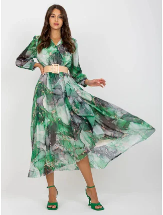 Dámské šaty 3062 4.17P černá a zelená - FPrice Dámské šaty 3062 4.17P černá a zelená - FPrice