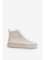 Dámské Zateplené Tenisky Z Eko Kůže Big Star OO274788 Bílé