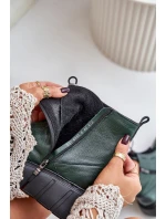 Zazoo 60472 Kožené Boty Na Platformě A Klínu Tmavě Zelené Zazoo 60472 Kožené Boty Na Platformě A Klínu Tmavě Zelené