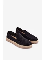 Mokasyny Espadryle Pánské Černé Rexton