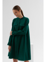 Monnari Šaty Košilové šaty se stojatým límcem Zelené
