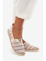 Dámské krajkové espadrilky se síťkou – bílé