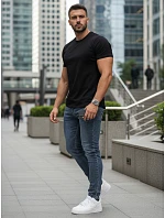 Pánské modré džíny slim fit ležérního střihu FashionStreet UX4486
