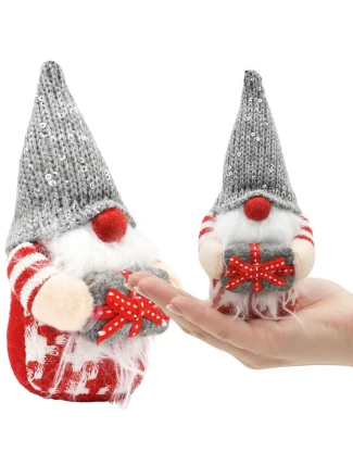 DEKORATIVNÍ TRPASLÍK 15CM ŠEDÝ CHLAPEC