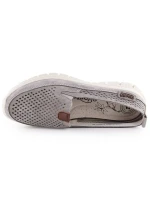 Dámská kožená prolamovaná obuv šedá eVento 9802