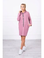 Šaty s kravatou tmavě růžové Šaty s kravatou tmavě růžové