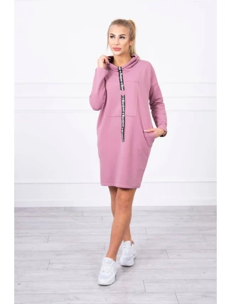 Šaty s kravatou tmavě růžové Šaty s kravatou tmavě růžové