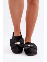 Futrzane Pantofle S Malou Broží Černé Primaria