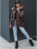 Dámská zimní bunda s kapucí STELLAR hnědá FashionStreet TY4493
