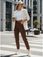 Dámské džíny mom fit s vysokým pasem hnědé FashionStreet UY2869 Dámské džíny mom fit s vysokým pasem hnědé FashionStreet UY2869