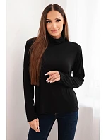 Dámský chlupatý rolák F3631B černý - Koucla