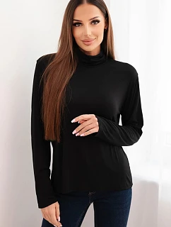 Dámský chlupatý rolák F3631B černý - Koucla