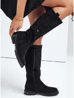 Dámské semišové černé boty FashionStreet ZY1159