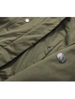 Khaki-béžová dámská zimní bunda parka (m-21356) Khaki-béžová dámská zimní bunda parka (m-21356)
