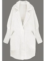 Vlněný přehoz přes oblečení typu "alpaka" v barvě ecru (7108)