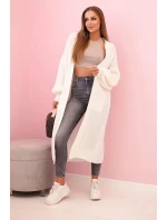 Svetr dlouhý kardigan ecru