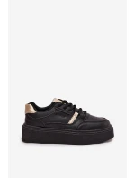 Dámské Sneakersy Na Platformě Big Star SS274360 Černé