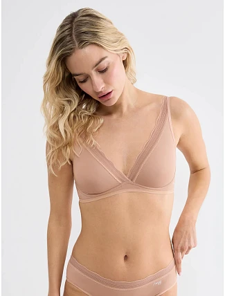 Dámská podprsenka GO Blush Soft Bra Cameo Brown hnědá - SLOGGI Dámská podprsenka GO Blush Soft Bra Cameo Brown hnědá - SLOGGI