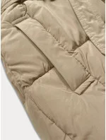 Béžová dámská bunda pro přechodné období s páskem J Style (16M9183-62) Béžová dámská bunda pro přechodné období s páskem J Style (16M9183-62)