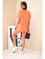 Dámský bavlněný komplet s krátkým rukávem a šortkami žlutý Dámský bavlněný komplet s krátkým rukávem a šortkami žlutý