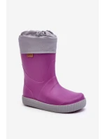 Dětské holinky s vycpávkou Snow Wave Gokids 981 fialové Dětské holinky s vycpávkou Snow Wave Gokids 981 fialové