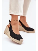 Dámské Sandály Na Klíně S Pletením Černé Tulliata