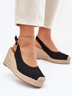 Dámské Sandály Na Klíně S Pletením Černé Tulliata