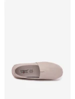 Kožené dámské polobotky S.Barski LR61-7051 Béžové