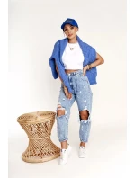 Dámské módní tenisky Big Star - bílá/tmavě modrá